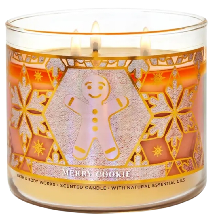 شمع معطر بث اند بادی ورکز Bath And Body Works رایحه کوکی Merry Cookie