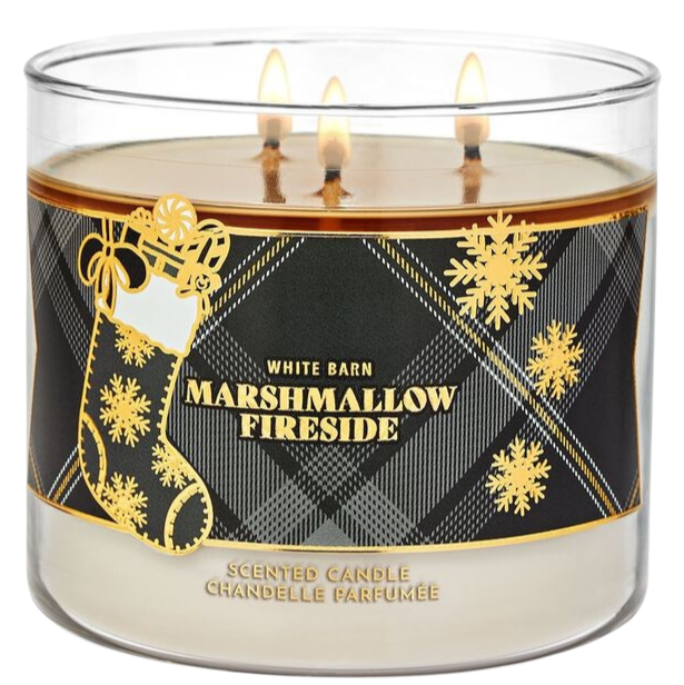 شمع معطر بث اند بادی ورکز Bath And Body Works رایحه کنار شومینه با مارشمالو Marshmallow Fireside