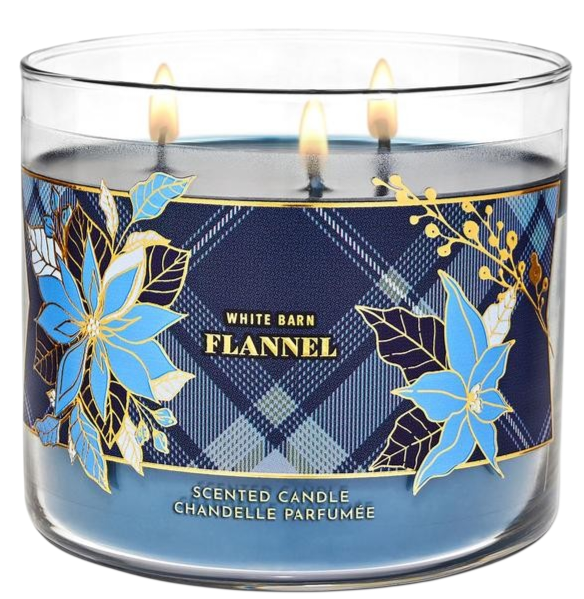 شمع معطر بث اند بادی ورکز Bath And Body Works رایحه فلانل White Barn Flannel