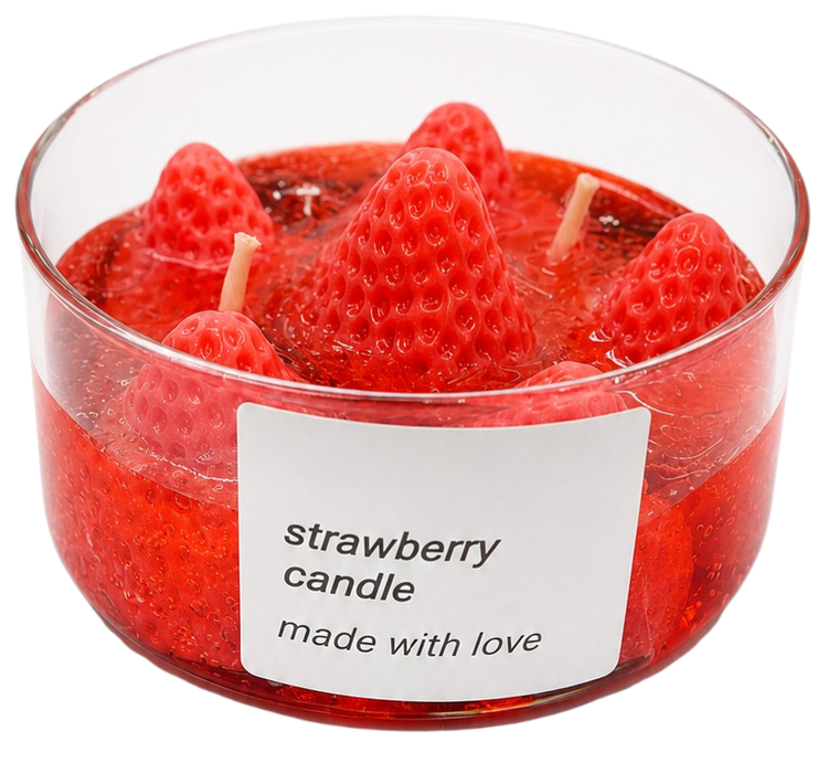 شمع معطر ژله ای مدل توت فرنگی Strawberry