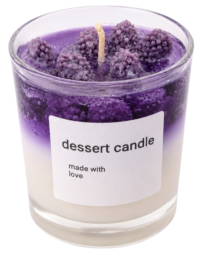 شمع معطر ژله ای مدل دسر تمشک Raspberry Dessert