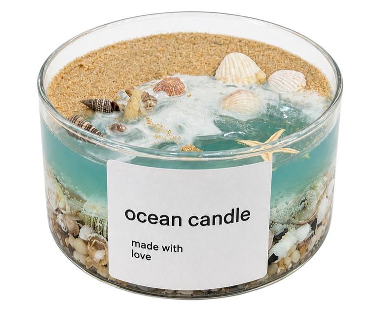 شمع معطر ژله ای مدل اقیانوس Ocean