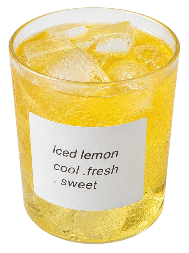 شمع معطر ژله ای مدل موکتل لیمو Lemon mocktail
