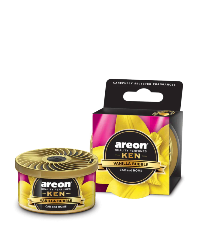خوشبو کننده خودرو آرئون AREON مدل KEN رایحه وانیل و آدامس VANILLA BUBBLE