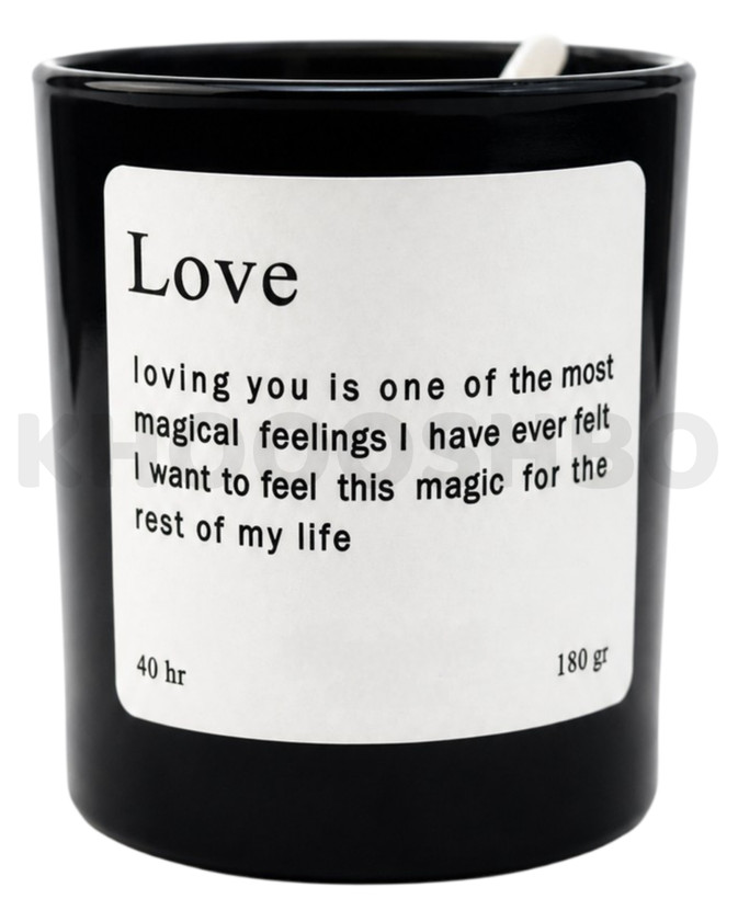 شمع معطر دست ساز رایحه ادکلنی مدل Love
