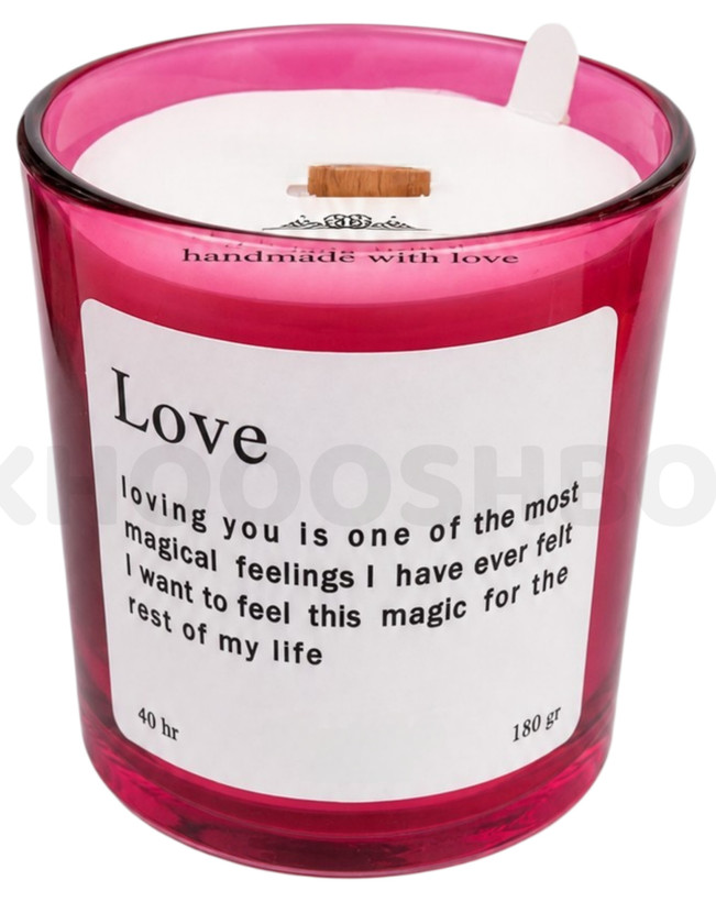 شمع معطر دست ساز رایحه ادکلنی مدل Love