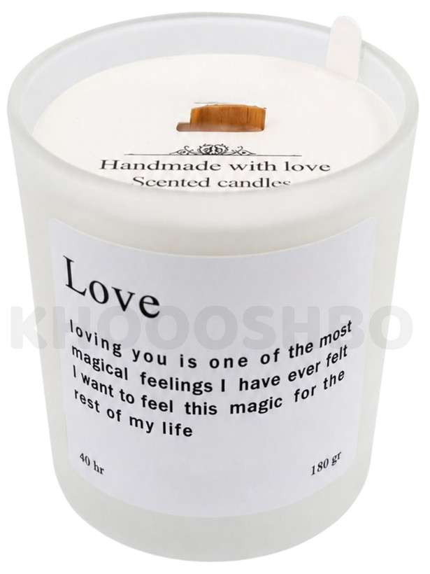 شمع معطر دست ساز رایحه ادکلنی مدل Love
