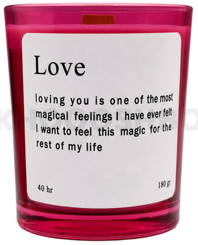 شمع معطر دست ساز رایحه ادکلنی مدل Love