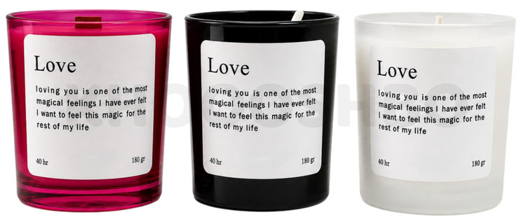 شمع معطر دست ساز رایحه ادکلنی مدل Love