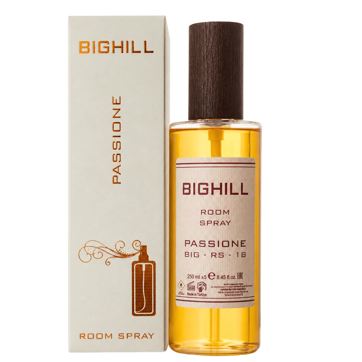 اسپری خوشبو کننده هوا بیگهیل BIGHILL کد big-rs-18 رایحه Passione