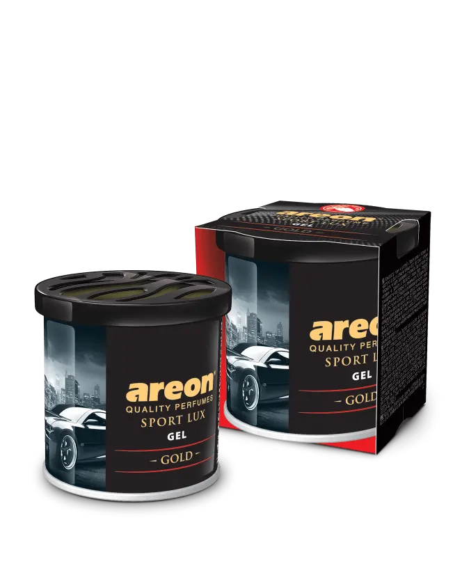 خوشبو کننده خودرو آرئون AREON مدل GEL SPORT LUX رایحه طلا Gold