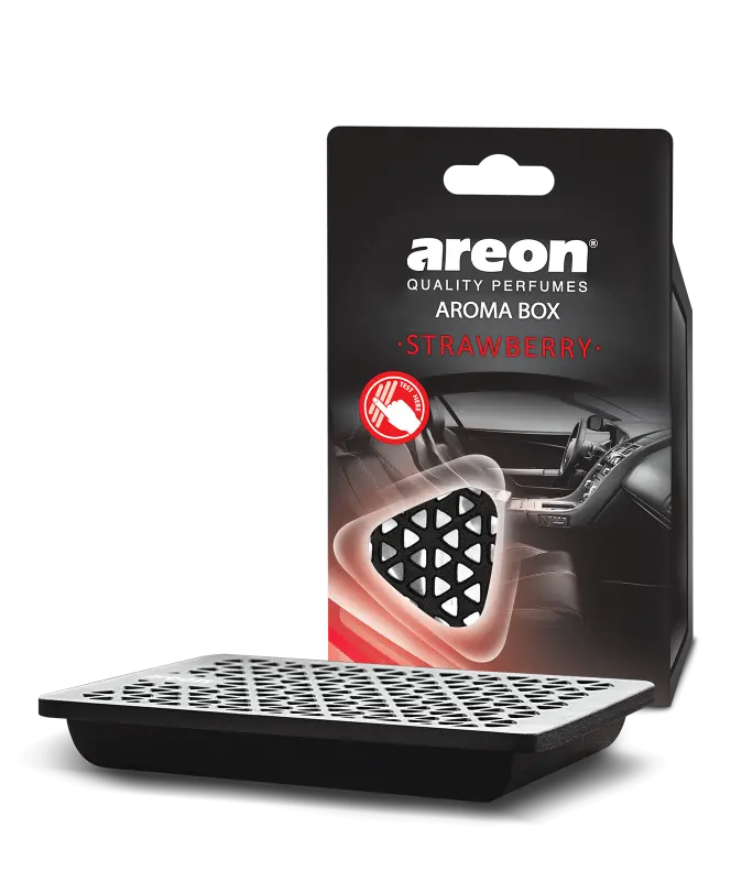 خوشبو کننده خودرو آرئون AREON مدل AROMA BOX رایحه توت فرنگی