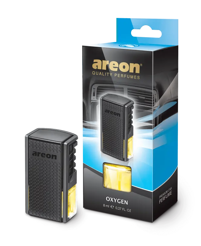 خوشبو کننده خودرو آرئون AREON مدل دریچه کولر حجم 8 میلی لیتر رایحه اکسیژن OXYGEN