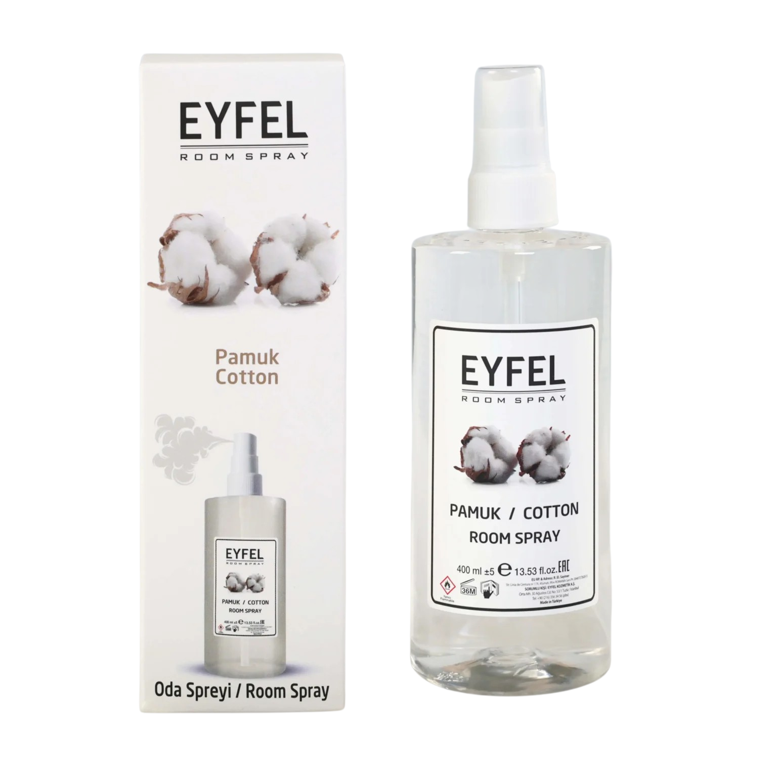 اسپری خوشبو کننده هوا 400 میل ایفل EYFEL رایحه پنبه Cotton