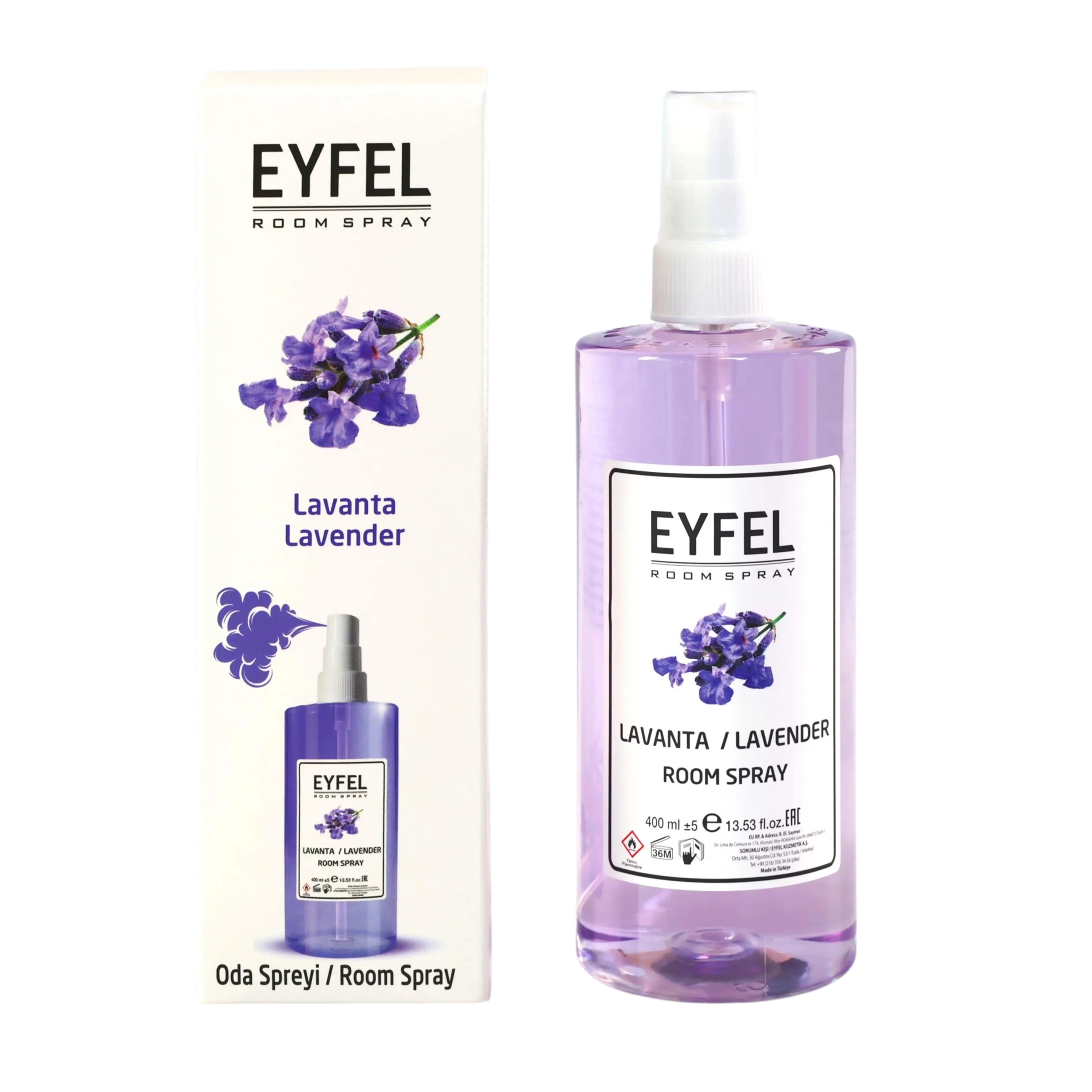اسپری خوشبو کننده هوا 400 میل ایفل EYFEL رایحه لوندر Lavender