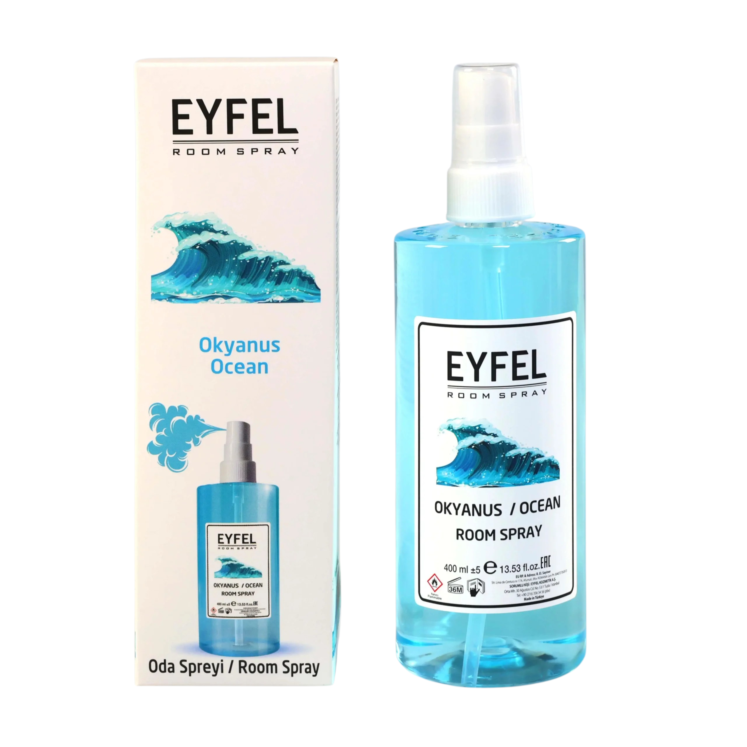 اسپری خوشبو کننده هوا 400 میل ایفل EYFEL رایحه اقیانوس Ocean