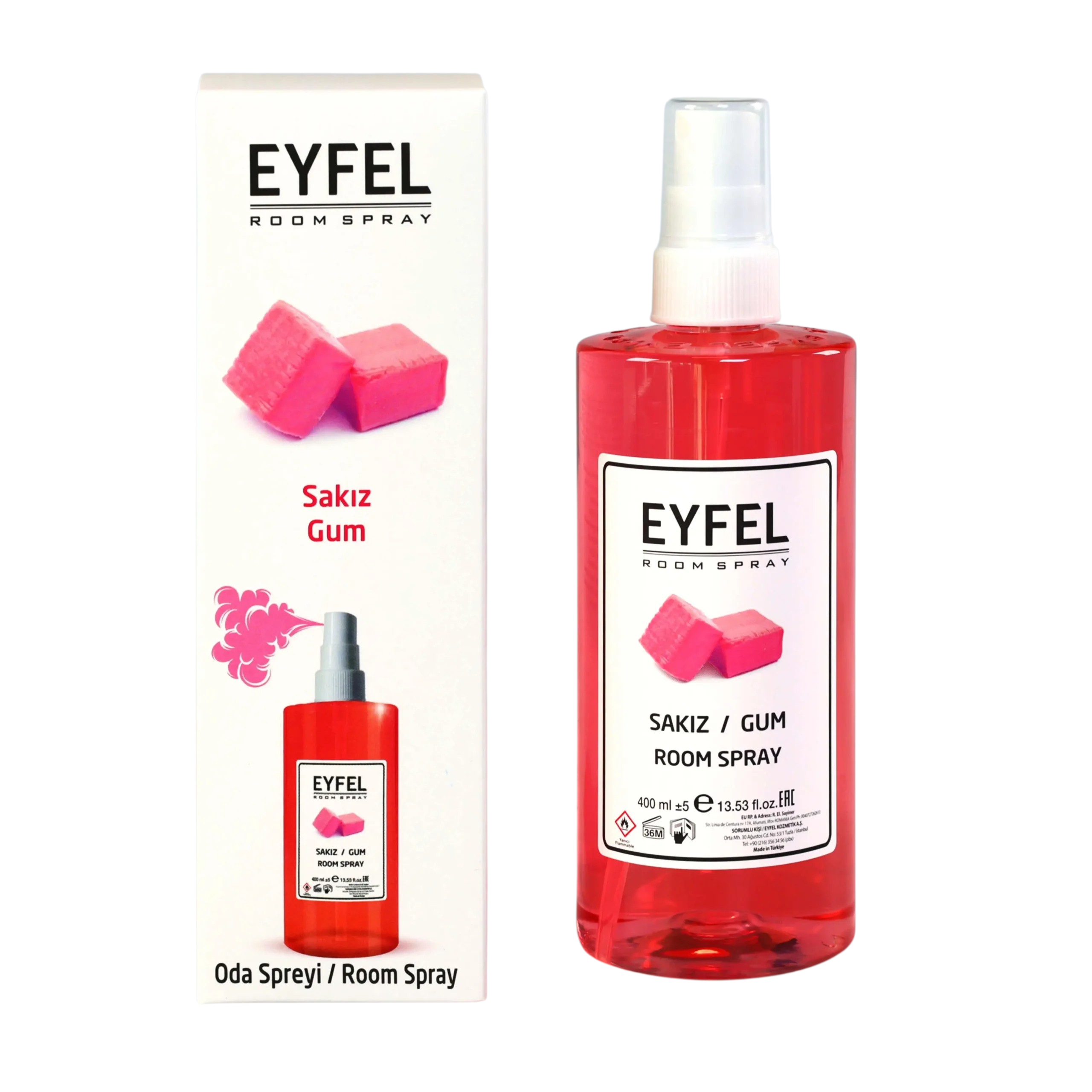 اسپری خوشبو کننده هوا 400 میل ایفل EYFEL رایحه آدامس Gum