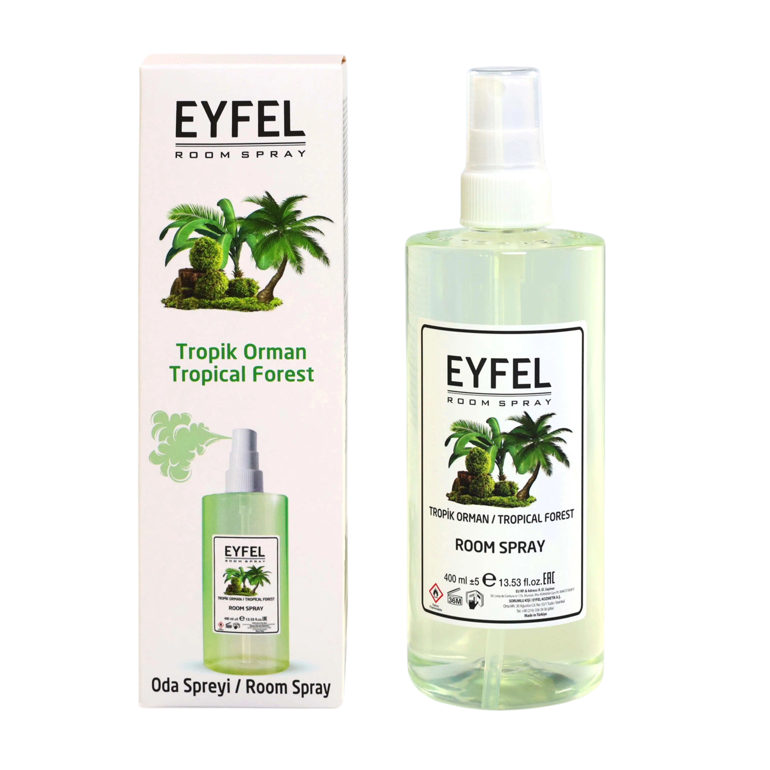 اسپری خوشبو کننده هوا 400 میل ایفل EYFEL رایحه جنگل Tropical Forest