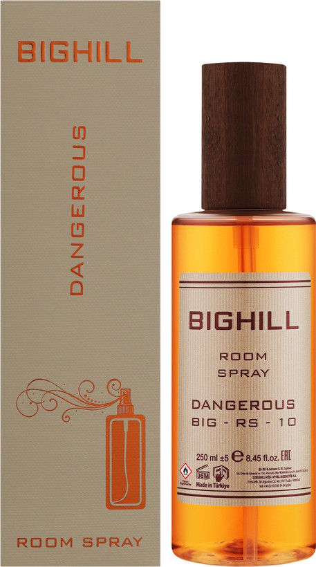 اسپری خوشبو کننده هوا بیگهیل BIGHILL کد big-rs-10 رایحه Dangerous