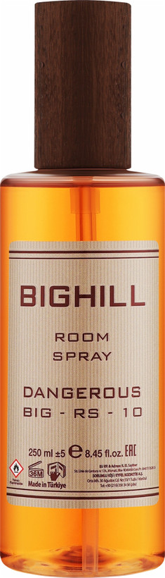 اسپری خوشبو کننده هوا بیگهیل BIGHILL کد big-rs-10 رایحه Dangerous