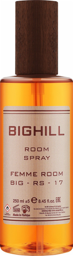 اسپری خوشبو کننده هوا بیگهیل BIGHILL کد big-rs-17 رایحه Femme Room