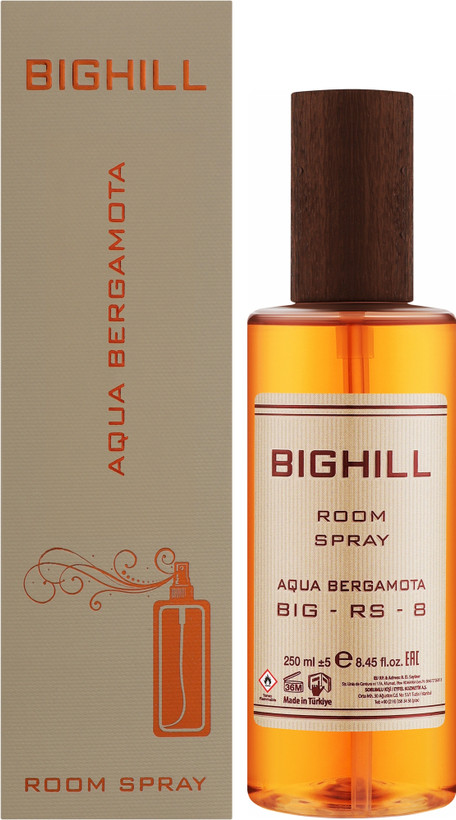 اسپری خوشبو کننده هوا بیگهیل BIGHILL کد big-rs-8 رایحه Aqua Bergamota