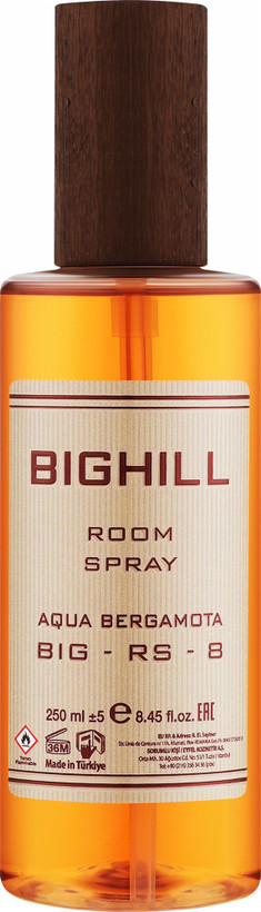 اسپری خوشبو کننده هوا بیگهیل BIGHILL کد big-rs-8 رایحه Aqua Bergamota