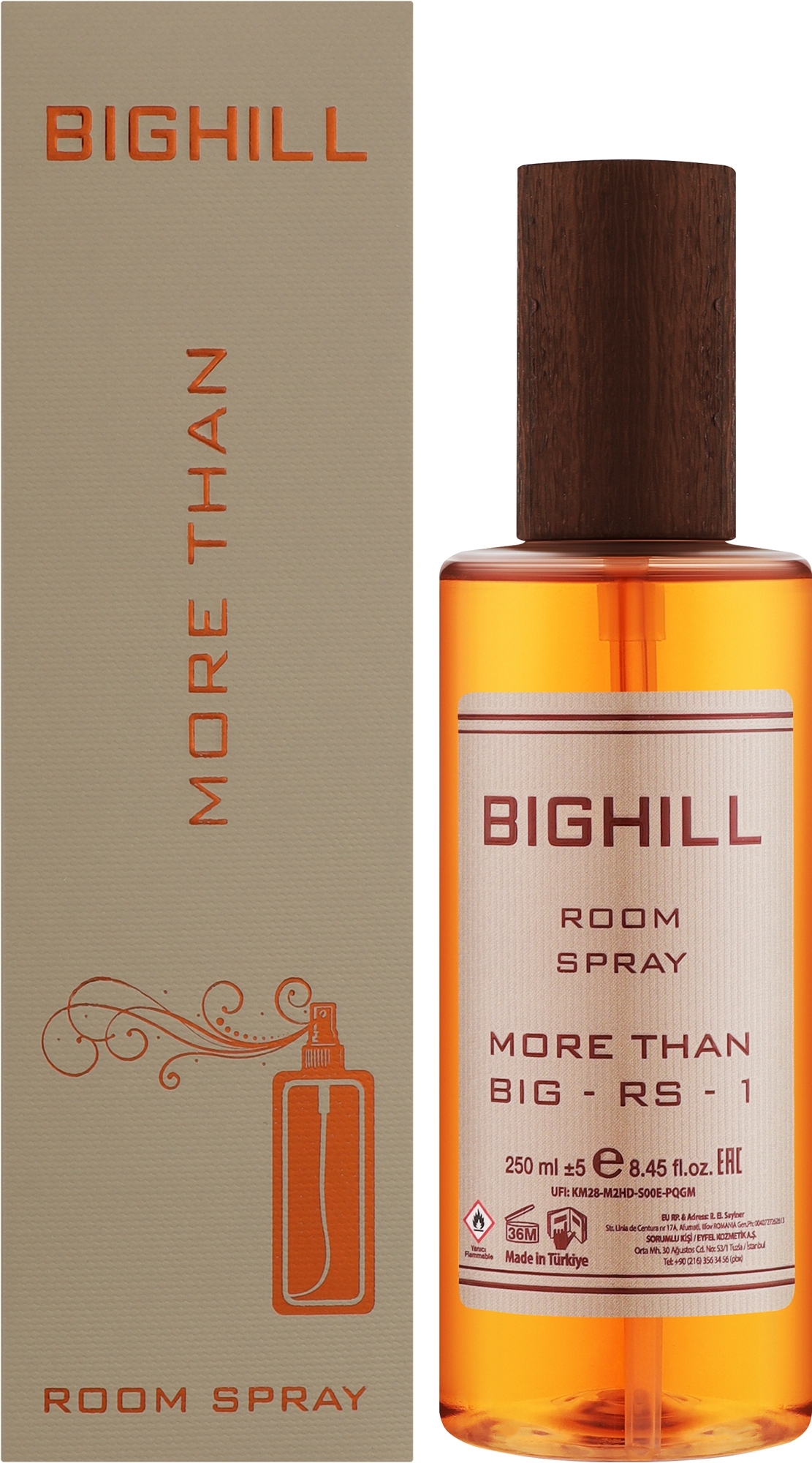 اسپری خوشبو کننده هوا بیگهیل BIGHILL کد big-rs-1  رایحه More Than