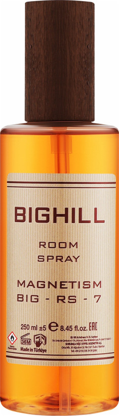 اسپری خوشبو کننده هوا بیگهیل BIGHILL کد big-rs-7 رایحه Magnetism