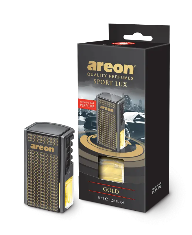 خوشبو کننده خودرو آرئون AREON مدل دریچه کولر لوکس حجم 8 میلی لیتر رایحه گلد Gold