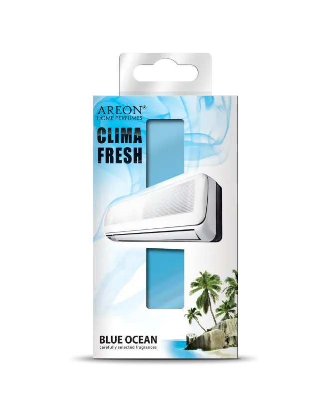 خوشبو کننده کولر گازی اسپیلت مدل کلیما فرش Clima Fresh آرئون AREON رایحه Blue Ocean