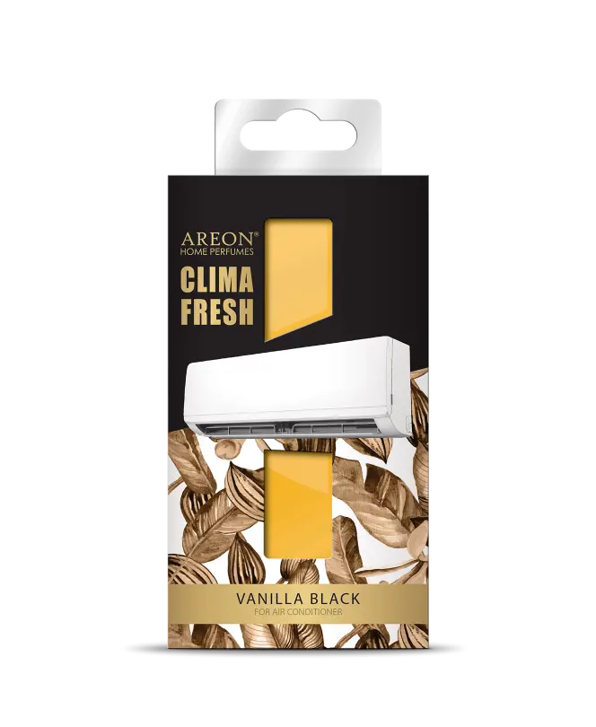 خوشبو کننده کولر گازی اسپیلت لوکس مدل کلیما فرش Clima Fresh آرئون AREON رایحه Vanilla Black