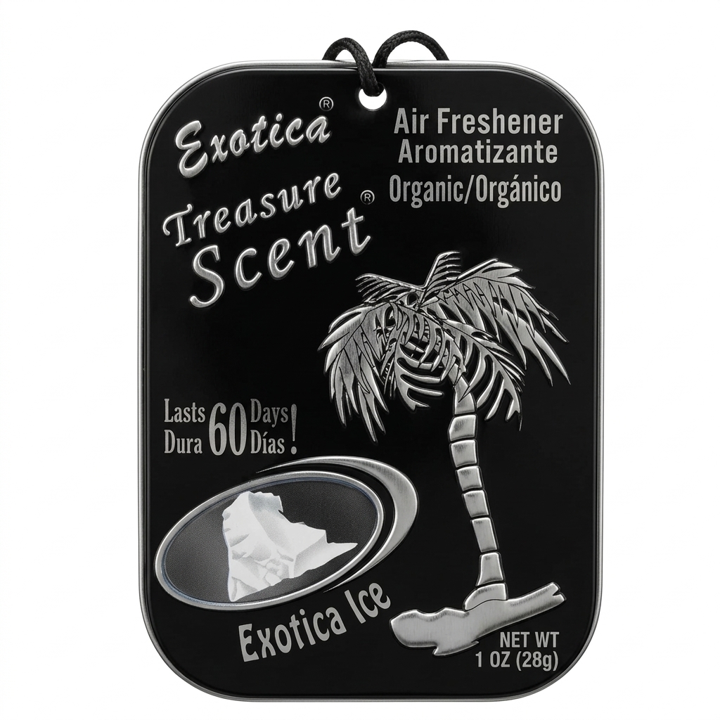 خوشبو کننده خودرو اگزوتیکا کشوئی Exotica Treasure Scent رایحه یخ ICE