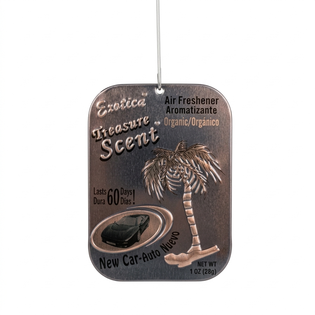 خوشبو کننده خودرو اگزوتیکا کشوئی Exotica Treasure Scent رایحه ماشین نو NEW CAR
