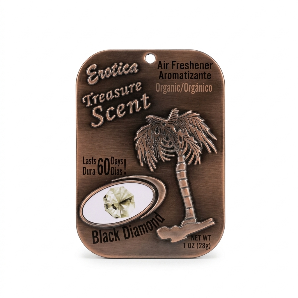 خوشبو کننده خودرو اگزوتیکا کشوئی Exotica Treasure Scent رایحه بلک دیاموند BLACK DIAMOND