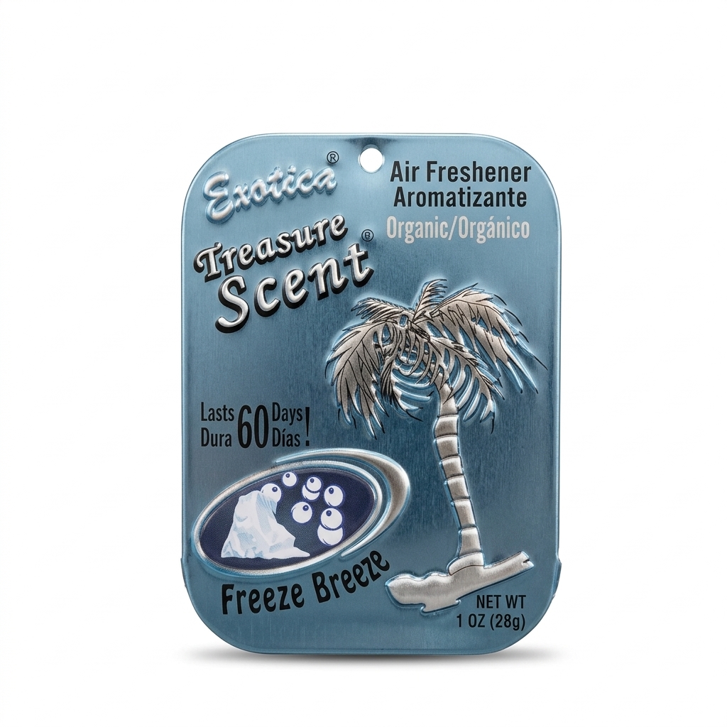 خوشبو کننده خودرو اگزوتیکا کشوئی Exotica Treasure Scent رایحه فریز بریز FREEZE BREEZE
