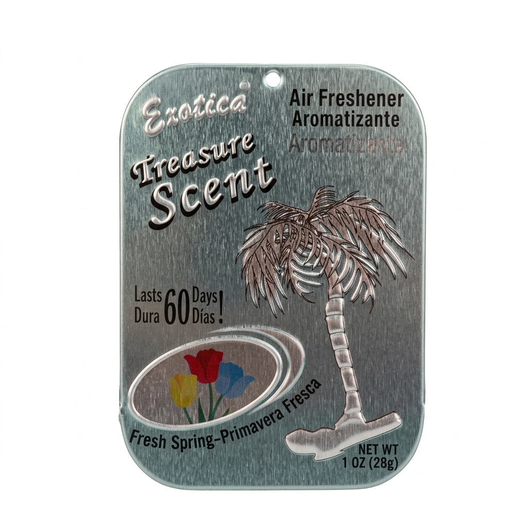 خوشبو کننده خودرو اگزوتیکا کشوئی Exotica Treasure Scent رایحه بهار تازه Fresh Spring